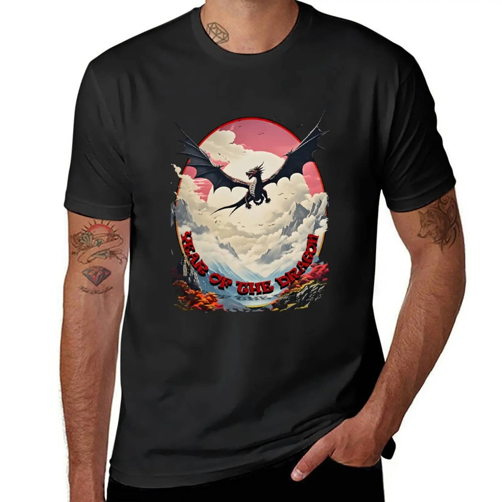 Dragon's Luck: Roaring into 2024: Year of the Dragon Celebration T-Shirt tees blacks designer t shirt men