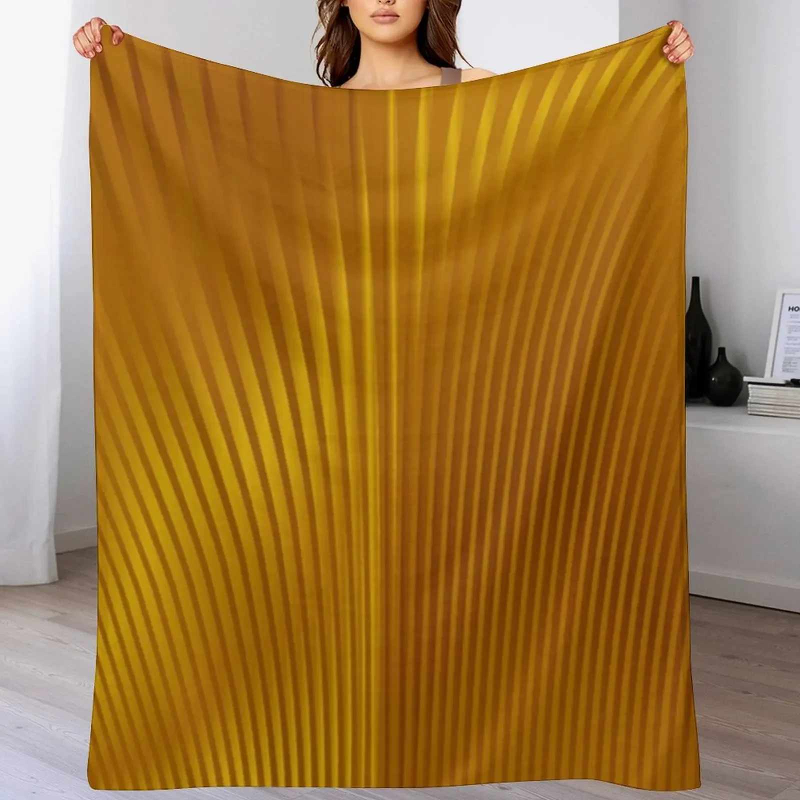 Golden Art Deco Pattern Throw Blanket Cozy Microfiber Throw Blanket for Home Bedroom