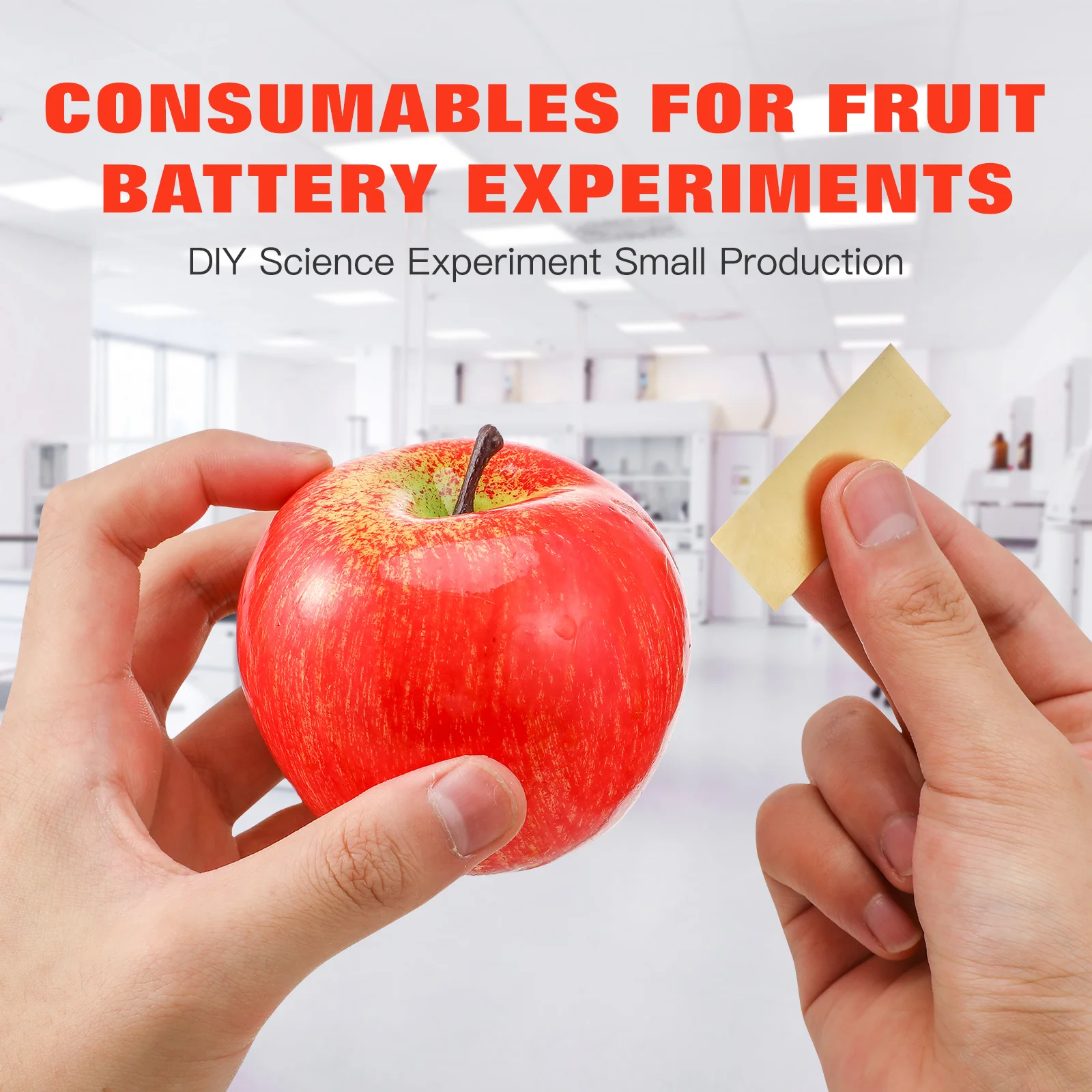 

10Pairs Zinc Copper Anode Sheets Hands Experiment Supplies for Kids Project Materials