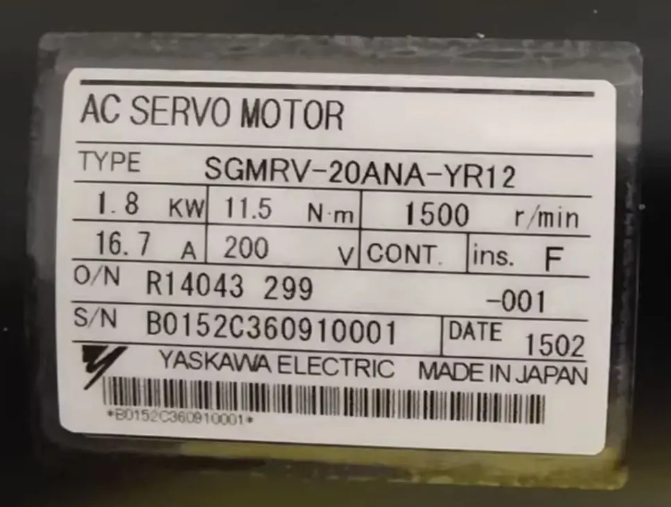 

Servo Motor SGMRV-20ANA-YR12 Brand New ，In Stock，SGMRV 20ANA YR12