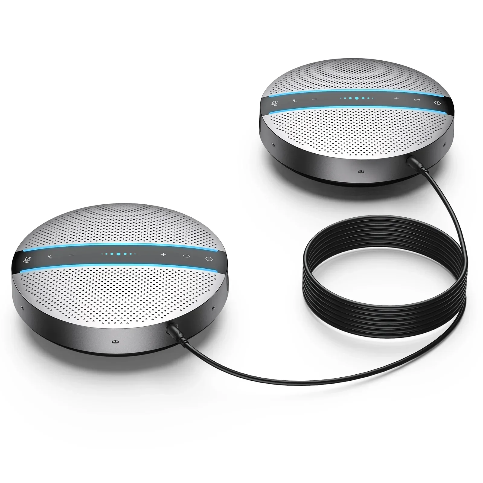

360 Degree 6 Mics wireless Conference System 2pcs cascade Speakerphones