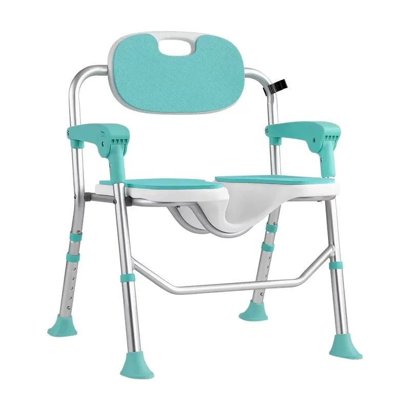 Foldable Shower Chair for Elderly Non Slip Bath Seat with Armrests Lightweight Bathtub Safety Stool for Seniors Disabled