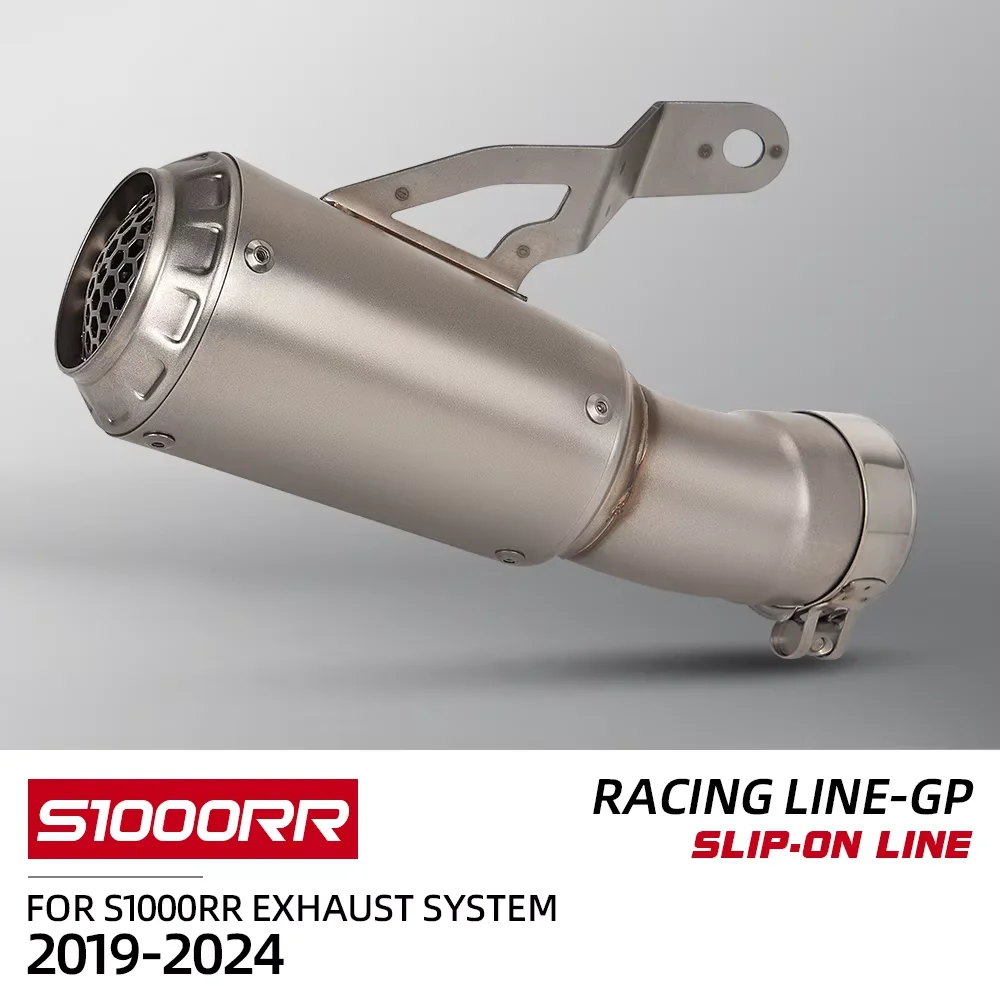 

Slip on For BMW S1000RR S1000R 2019-2024 Motorcycle Exhaust System Tail Section Escape Moto 60mm Racing Muffler Pipe