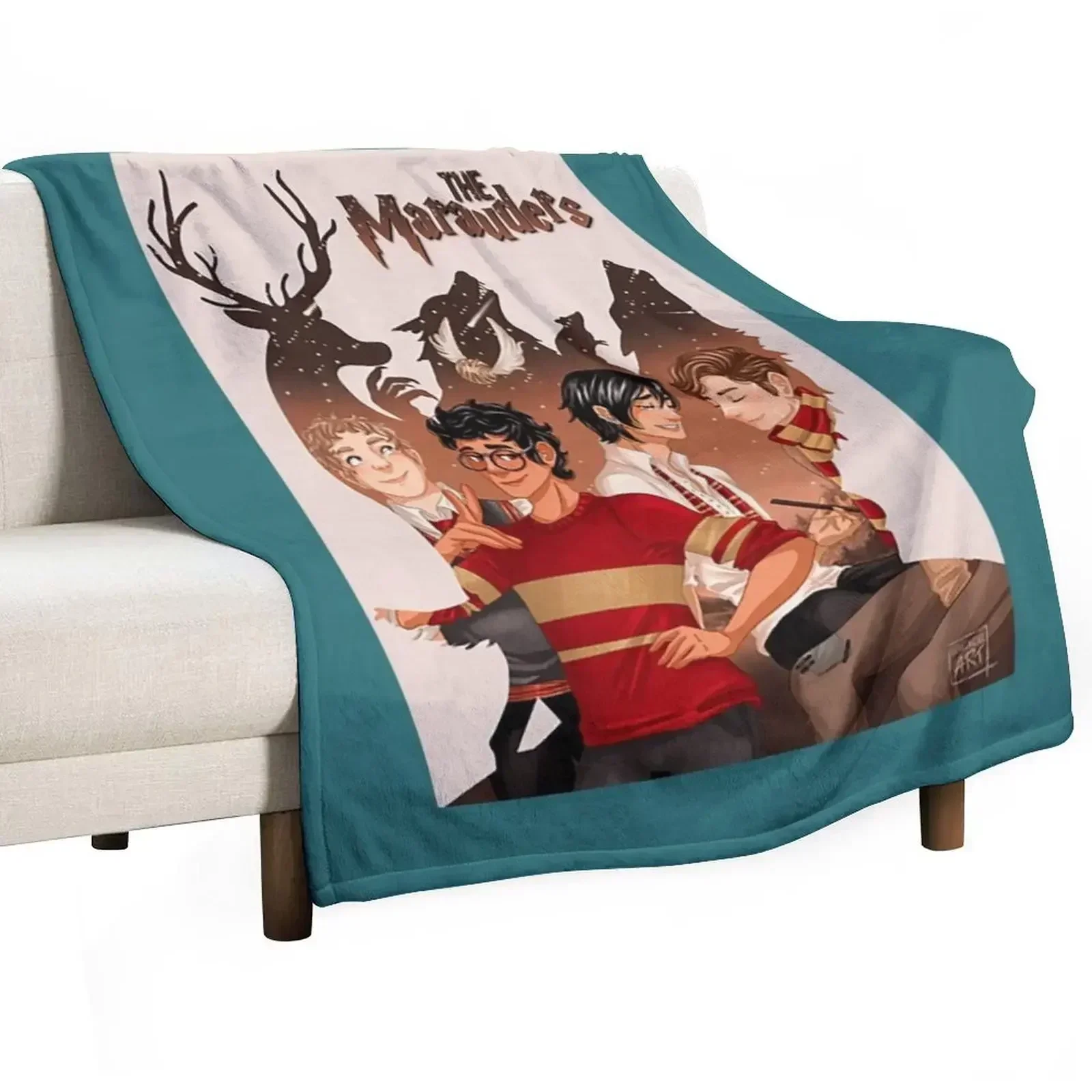 Marauders Throw Blanket Hairy Soft Plush Plaid Blankets