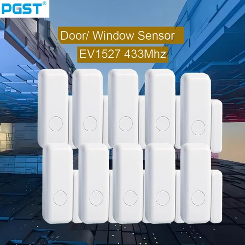 Detector de puerta inalámbrico PGST de 433 MHz, sensor de ventana de puerta antirrobo de ventana inteligente de seguridad para el hogar, utilizado para detectar puertas abiertas, PE-67