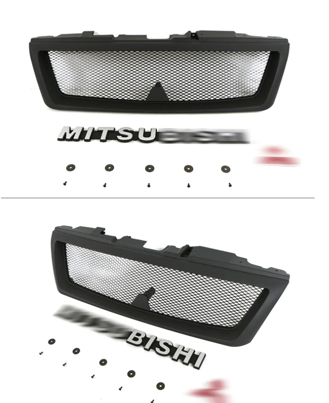 

ABS Black Middle Grille Racing Grills Front Bumper Acing Grille For Mitsubish v93 v97 2015-2022