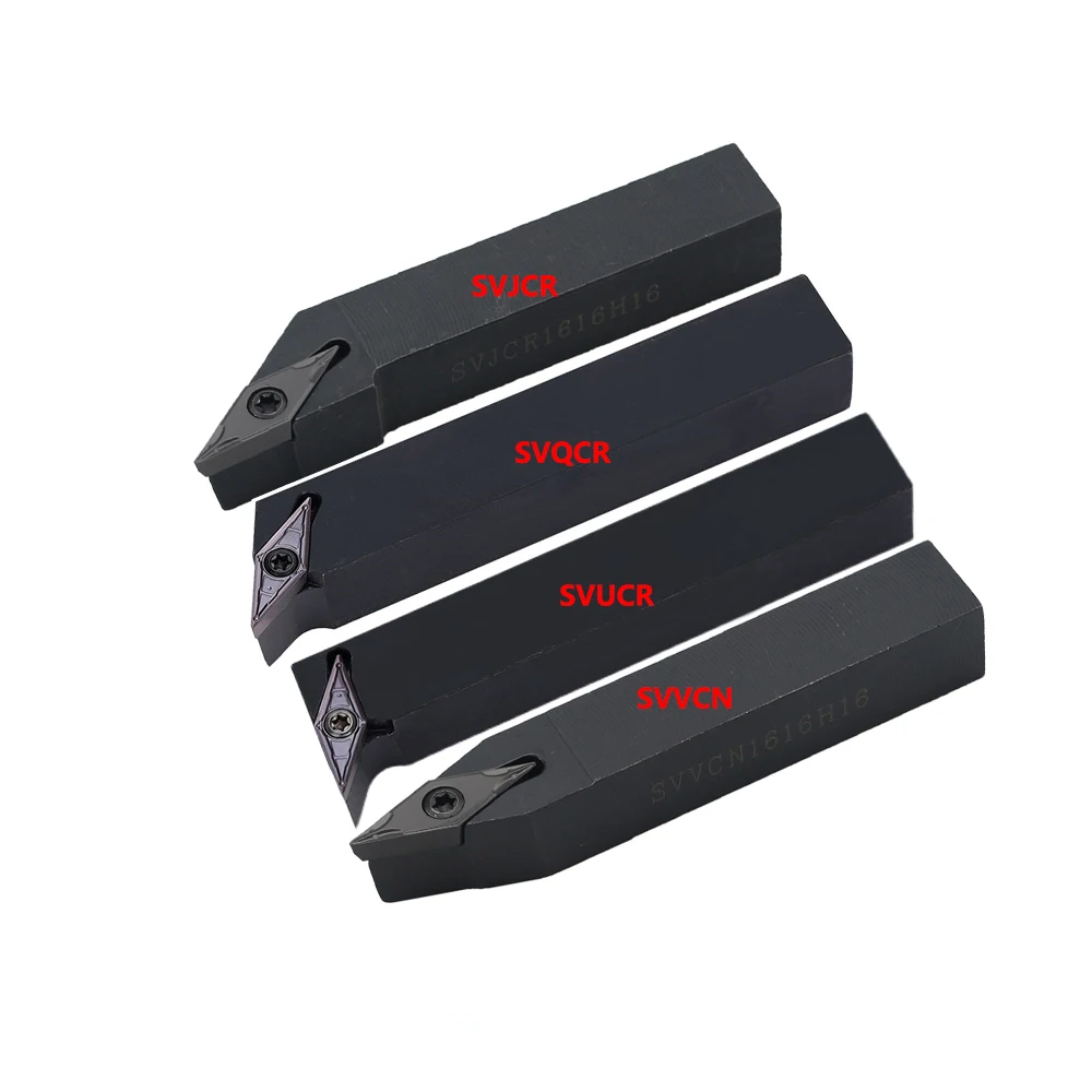 

1pcs SVJCR SVQCR SVUCR SVVCN 1010 1212 1616 2020 SVJCR1010 SVQCR1212 SVUCR1212 External Turning Tools Machine CNC Cutter Holder