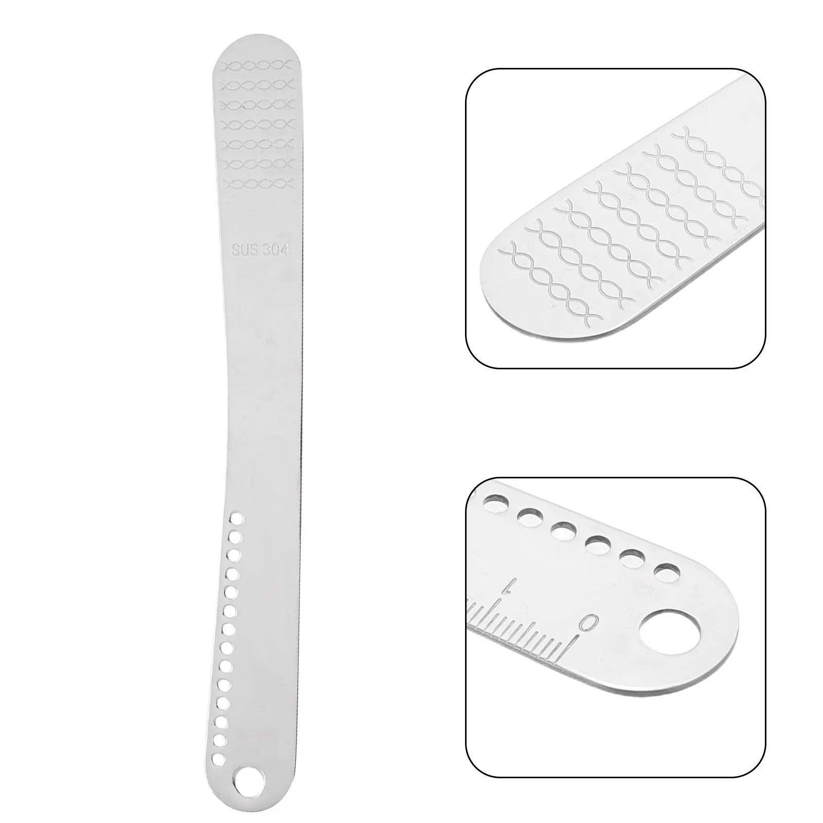 Stainless Steel Dumpling Ruler High Precision Dough Measuring Tool Pizza Pastry Baking Shaping Guide Strip Ruler