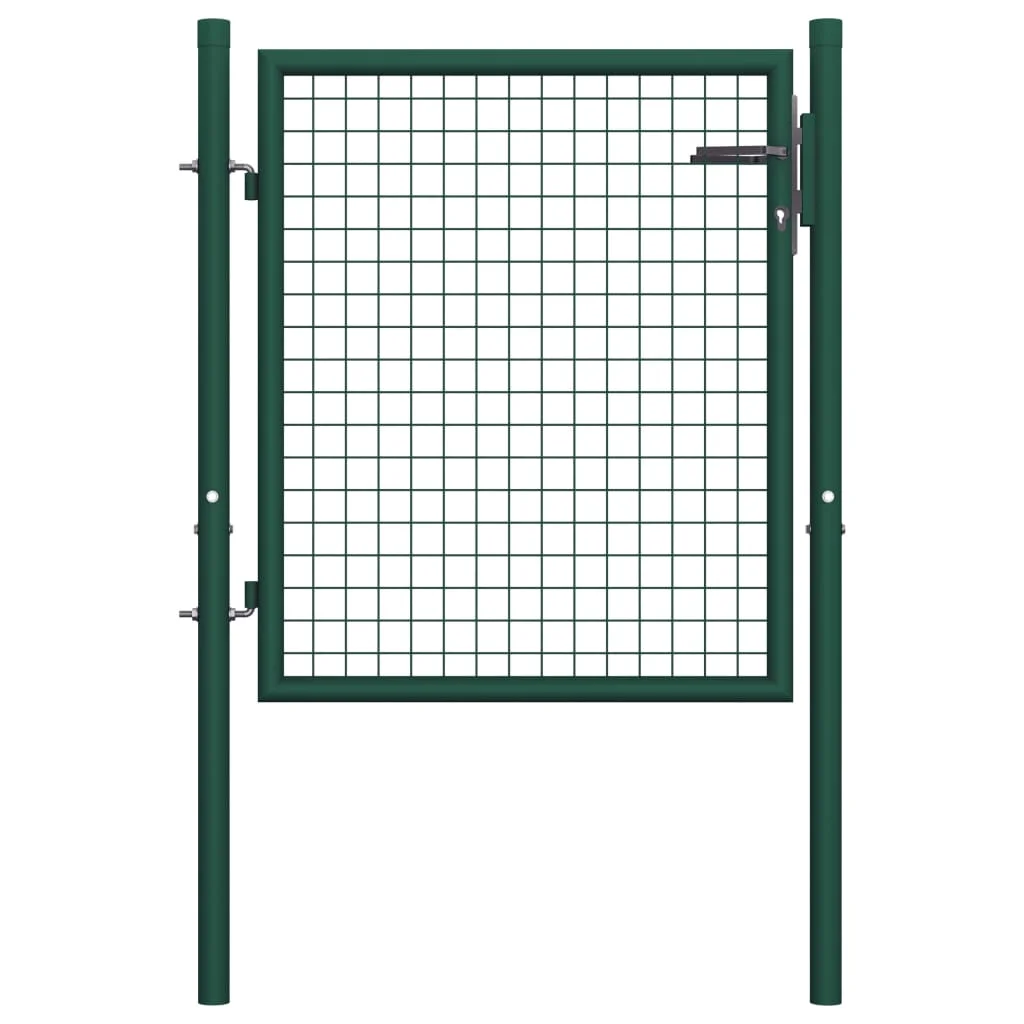 Fence Gate steel 100x75 cm Green