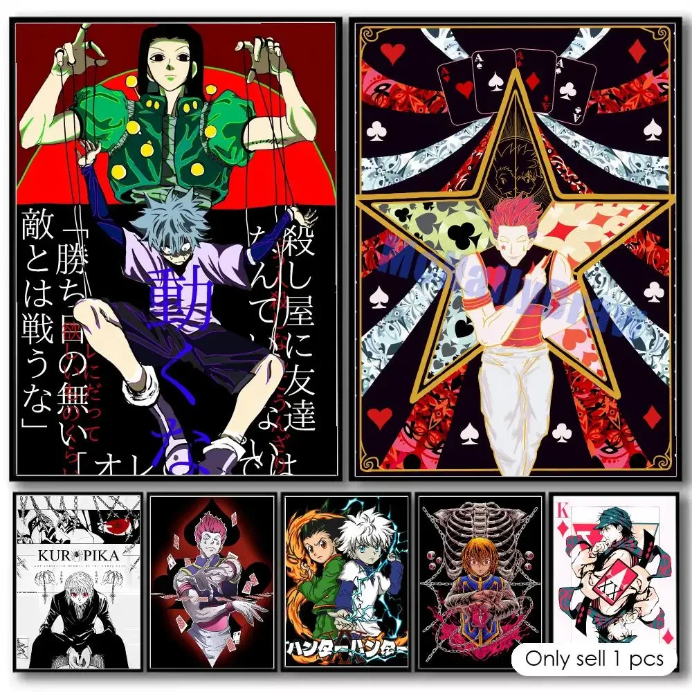 Anime H-Hunter x Hunter Painting Calligraphy Cotton Canvas Wall Art Poster Quality Decor Painting for Home Decor