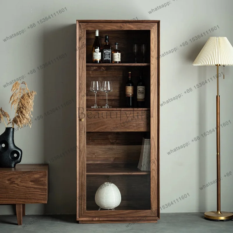 Large Wood Beauty Display Cabinet Luxury Glass Nordic Storage Living Room Cabinets Hotel Organizer Armario Multiuso Furniture