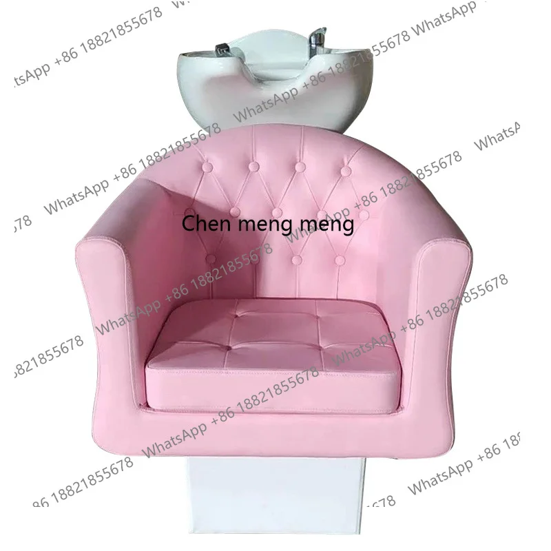 

Парикмахерская сидячая кровать заподлицо Парикмахерская Шампунь Стекловолоконное дно Керамическая раковина Шампунь Кровать