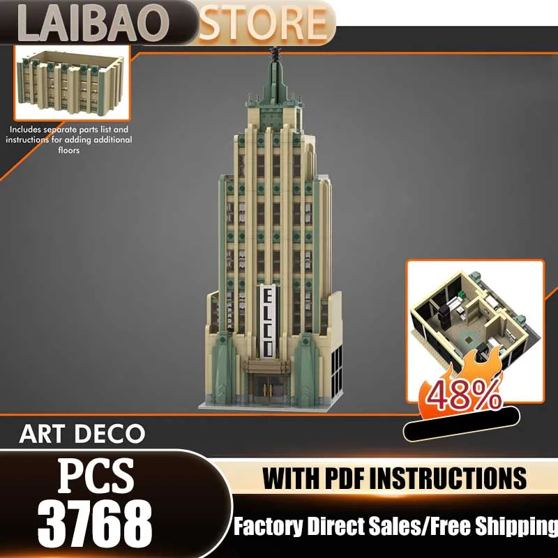 

Modular City Building Model Moc Building Blocks Art skyscraper Technology Brick DIY Assembly Holiday Gifts Construction Set Toys