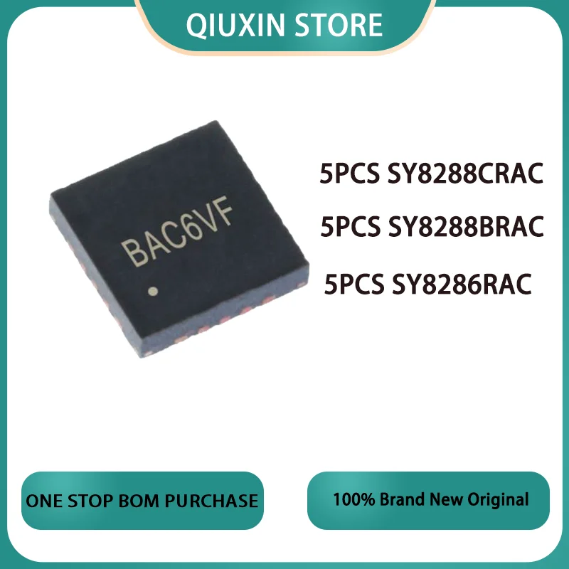 (5piece) SY8288C SY8288CRAC BAC5KA BAC6 BAC7 BAC*** BA6VF SY8288BRAC BAB*** SY8286RAC BAA6UA BAA* BAA5* QFN-20 Standby chip