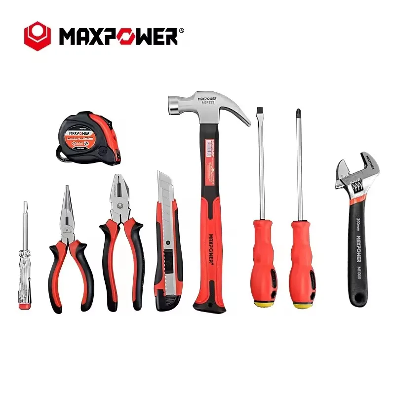 OEM Customizable 9PCS Home Repair Kit Auto General Household Hand Tool Set Woodworking Combination Hardware Tool Kit