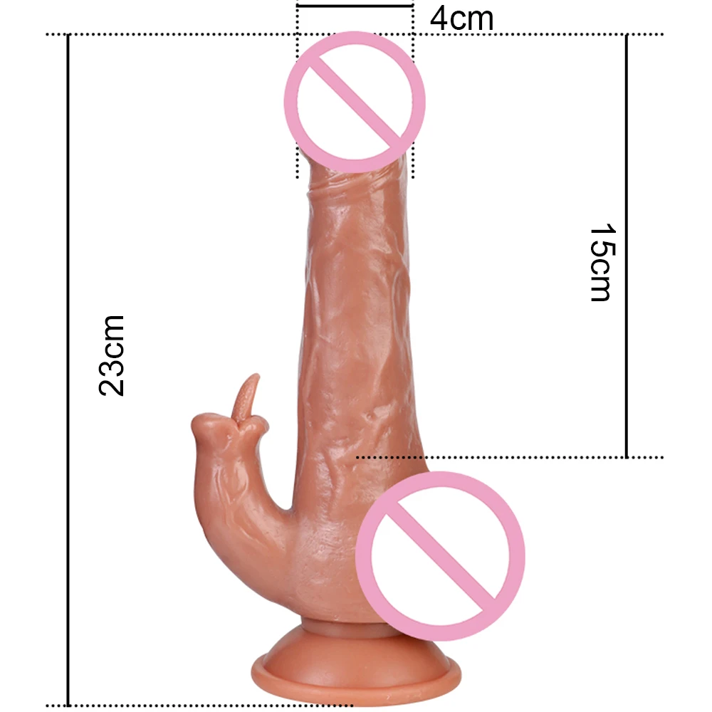 23cm Big Dildo Vibrator for Women Clitoris Licks Vagina Anal Plug Artificial Penis Erotic Sex Toy Automatic Heated Stretch Swing