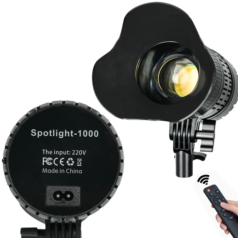 Spotlight LED Spotlight Studio Video Light 6500K Brightness COB Photography Lighting for Live Streaming Portrait Product Profess