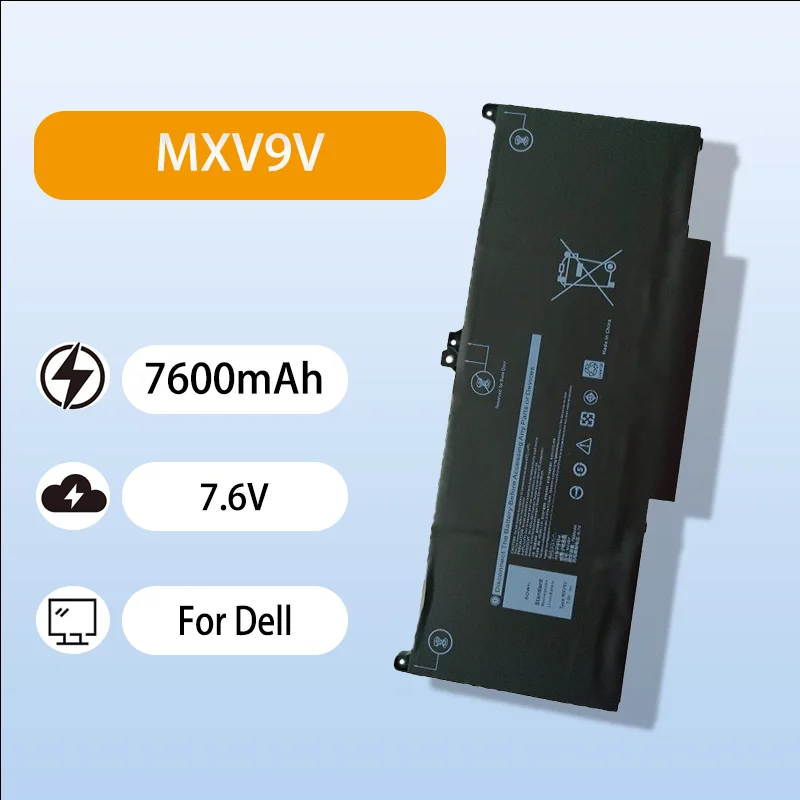 

MXV9V Laptop Battery Replacement For Dell Latitude 5300 5310 7300 7400 Series 7.6V 7600mAh High Quality Laptop Battery