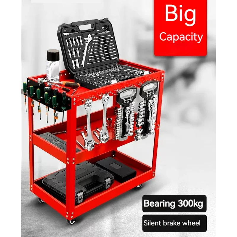 Mechanical Workshop Tools Cart Multifunctional Shelf Layer Hand Push Maintenance Storage Rack Holder Garage Workbench Racks