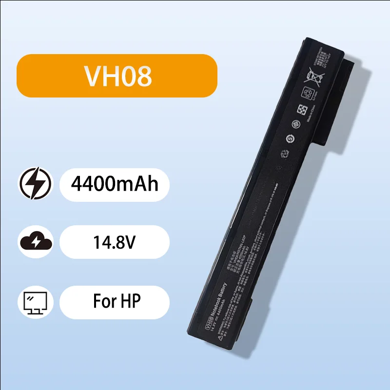 

Новая сменная батарея для HP EliteBook 8560w 8570w 8760w 8770w VH08 14,8 В 4400 мАч, литий-ионная батарея для ноутбука высокой емкости