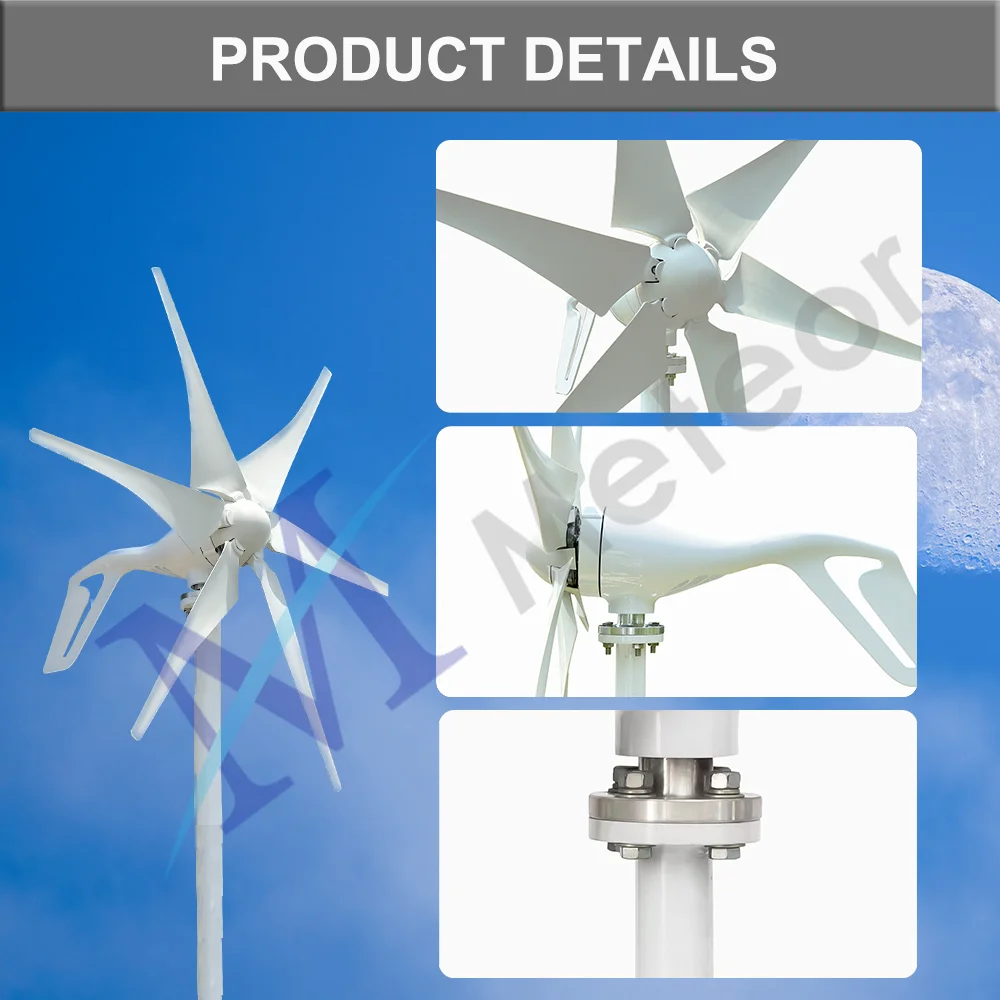 1000W Wind Generator For Home Horizontal Wind Turbine Windmill 12v 24v 48v Power Generator Water Turbine Camping