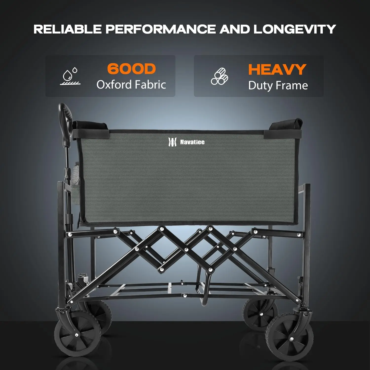 عربة قابلة للطي مع عجلات ، عربة صغيرة قابلة للطي خفيفة الوزن ، سعة وزن 220 رطلاً ، فائدة ، بقالة ، عربة تسوق #5