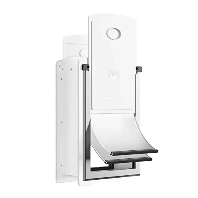 Modern Style Energy Efficient Telcoping Tunnel Double Magnetic Flaps Easy Installation Pet Door Steel Frame