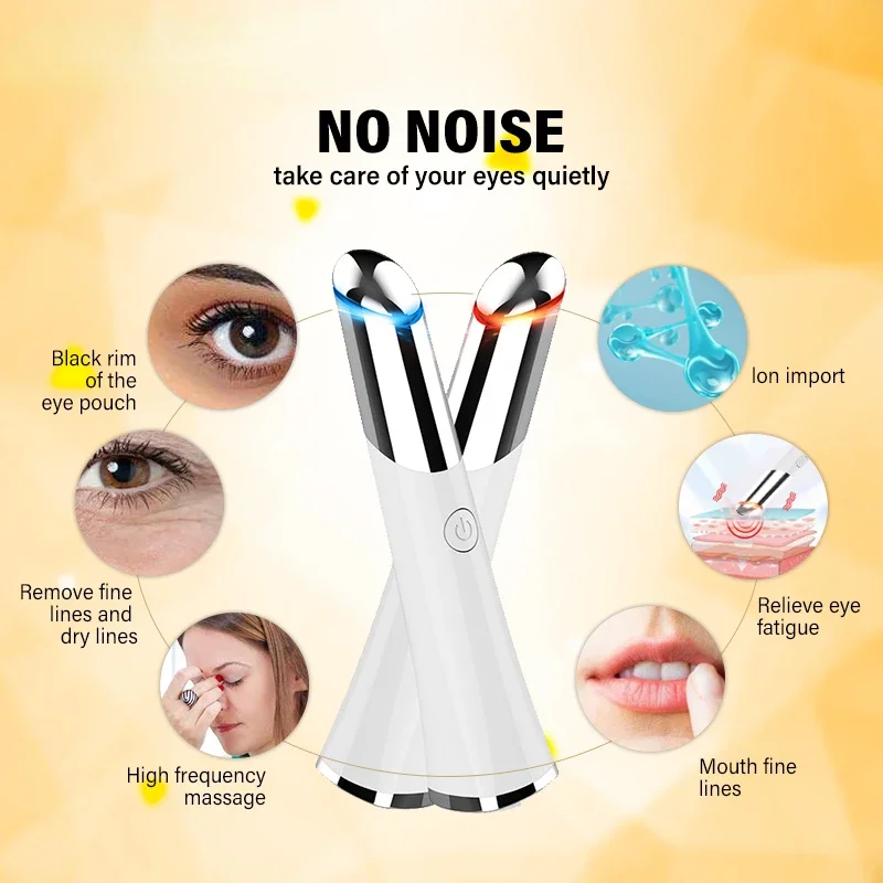 free shipping Weaken Puffy Eye Bags Dark Circles Fine Wrinkle Microcurrent Eye Massager Beauty Device