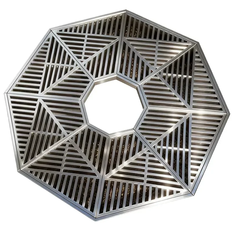 Customized Outdoor Tree protection Stainless Steel Drainage Channel for Sidewalks and Stainless Steel Tree Grilles