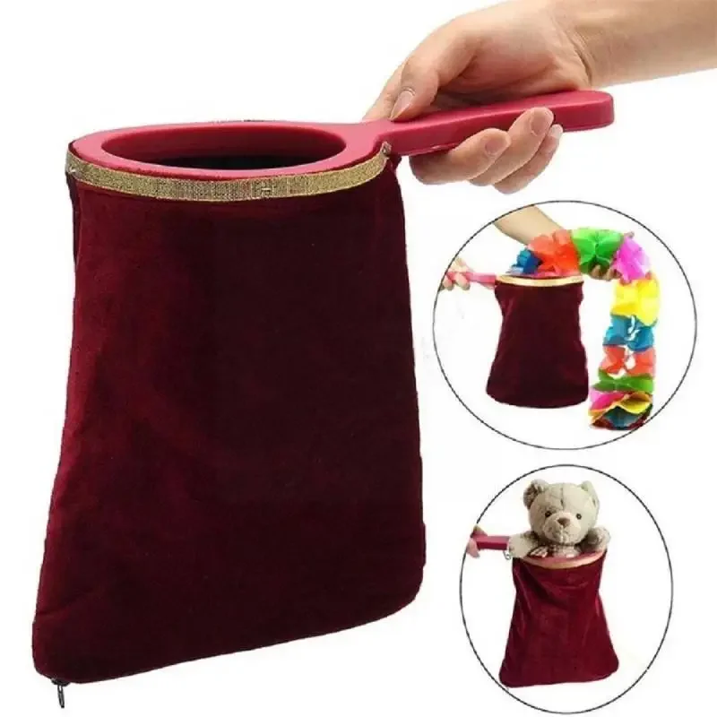 Magical Change Bag Magic Prop Twisting Handle Make Things Appear Disappear Performance Stage Magic Trick for Kids Party Supplies