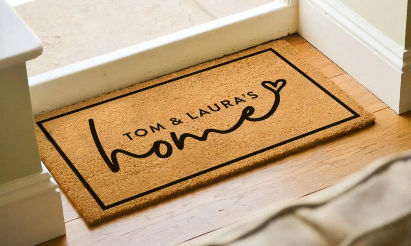 

Personalized Doormat Sweet Cozy Home Housewarming Gift Closing Gift Custom Name Word Text Doormat Wedding Estate Realtor Doormat