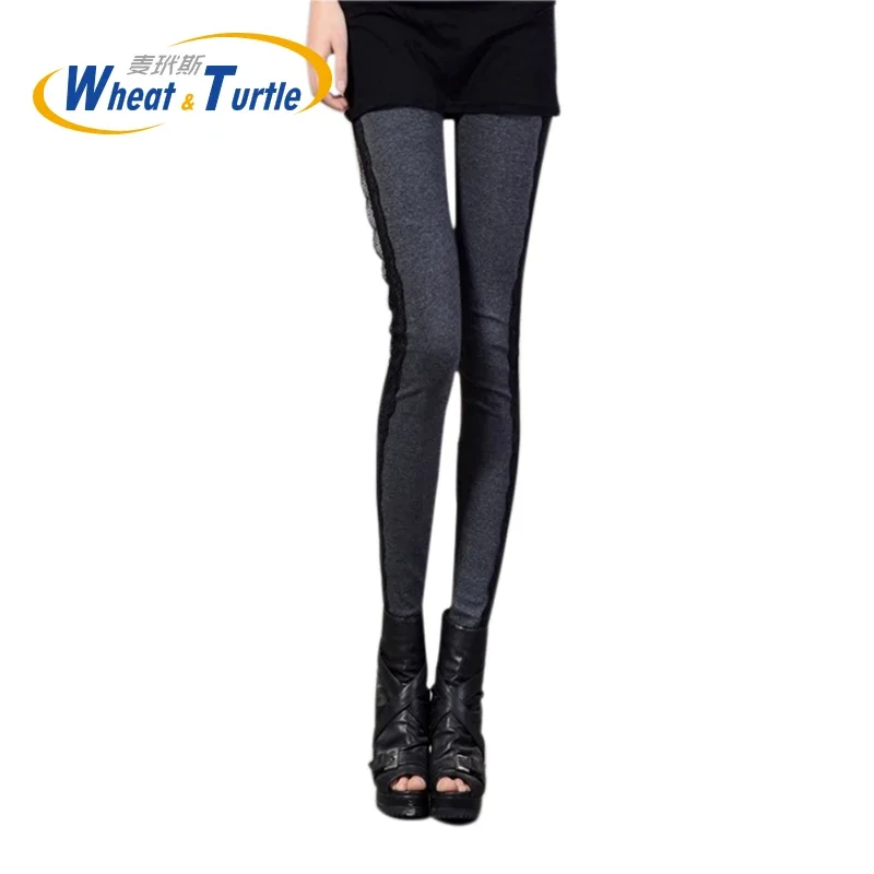 

2022 Cotton Thicken Velvet Maternity Winter Leggings Black Strips Patckwork Decorated Warm For Pregnant Women