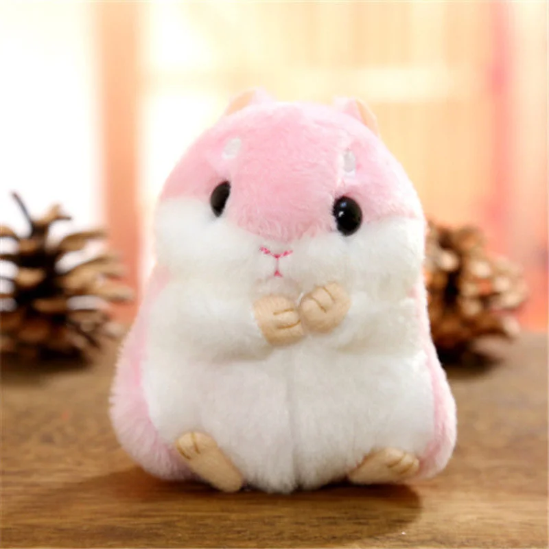 10 cm 40 stks Groothandel Leuke Hamster Pop Knuffel Cartoon Sleutelhanger Tas Kleine Hanger Gift Ragdoll Gift