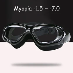 Gafas de natación para miopía para hombres y mujeres, lentes impermeables transparentes, dioptrías, deportes acuáticos, buceo, de-1,5 a-7,0