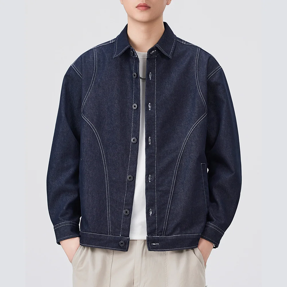 

Men Streetwear Fashion Vintage Loose Casual Spring Autumn Cargo Jacket Man Coat Outerwear