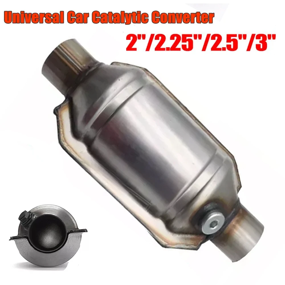 

Универсальный автомобильный каталитический нейтрализатор 2 дюйма, 2,25 дюйма, 2,5 дюйма, 3 дюйма, датчик кислорода, 400 ячеек, глушитель Hi Flow, катализатор, преобразователь из нержавеющей стали