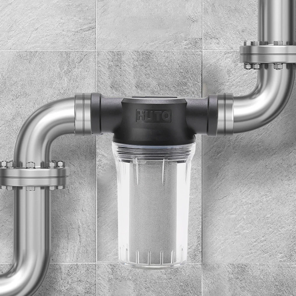Whole House Spin Down Sediment Water Filter Stainless Steel Reusable Sediment Filter DN15 for Water Tank Water Tower Aquaculture