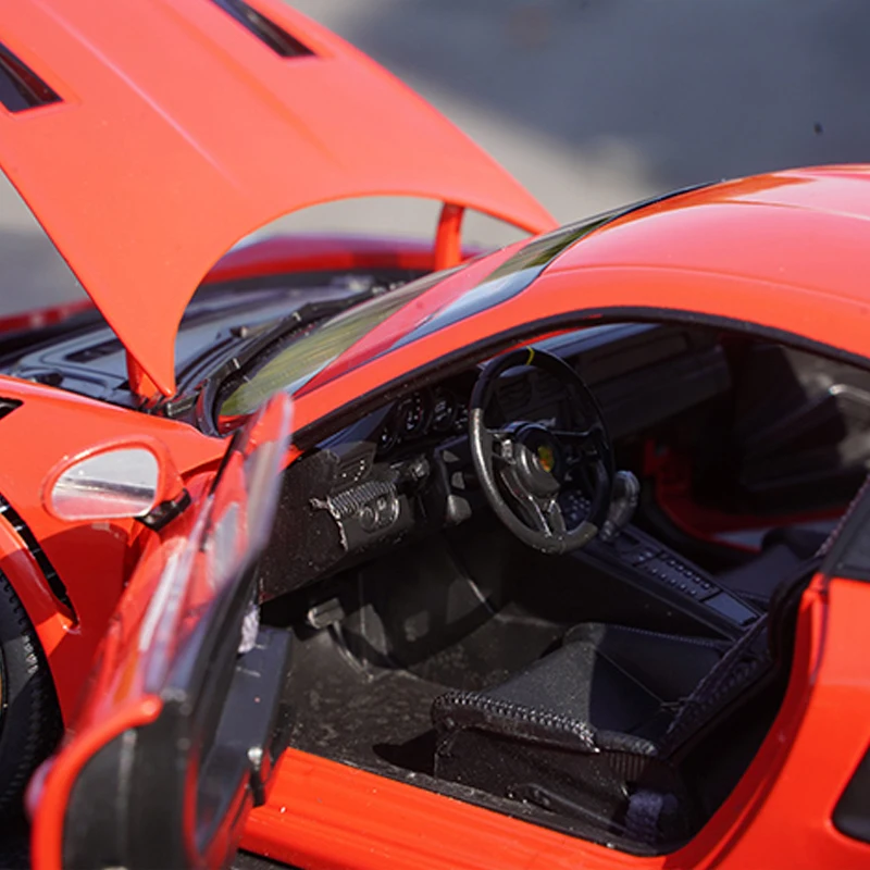 รถรุ่น 1:18 GTA 911 GT3 RS Alloy Die-Casting จําลองโลหะคอลเลกชันรถสําหรับคอลเลกชัน,จอแสดงผลและ Gifting