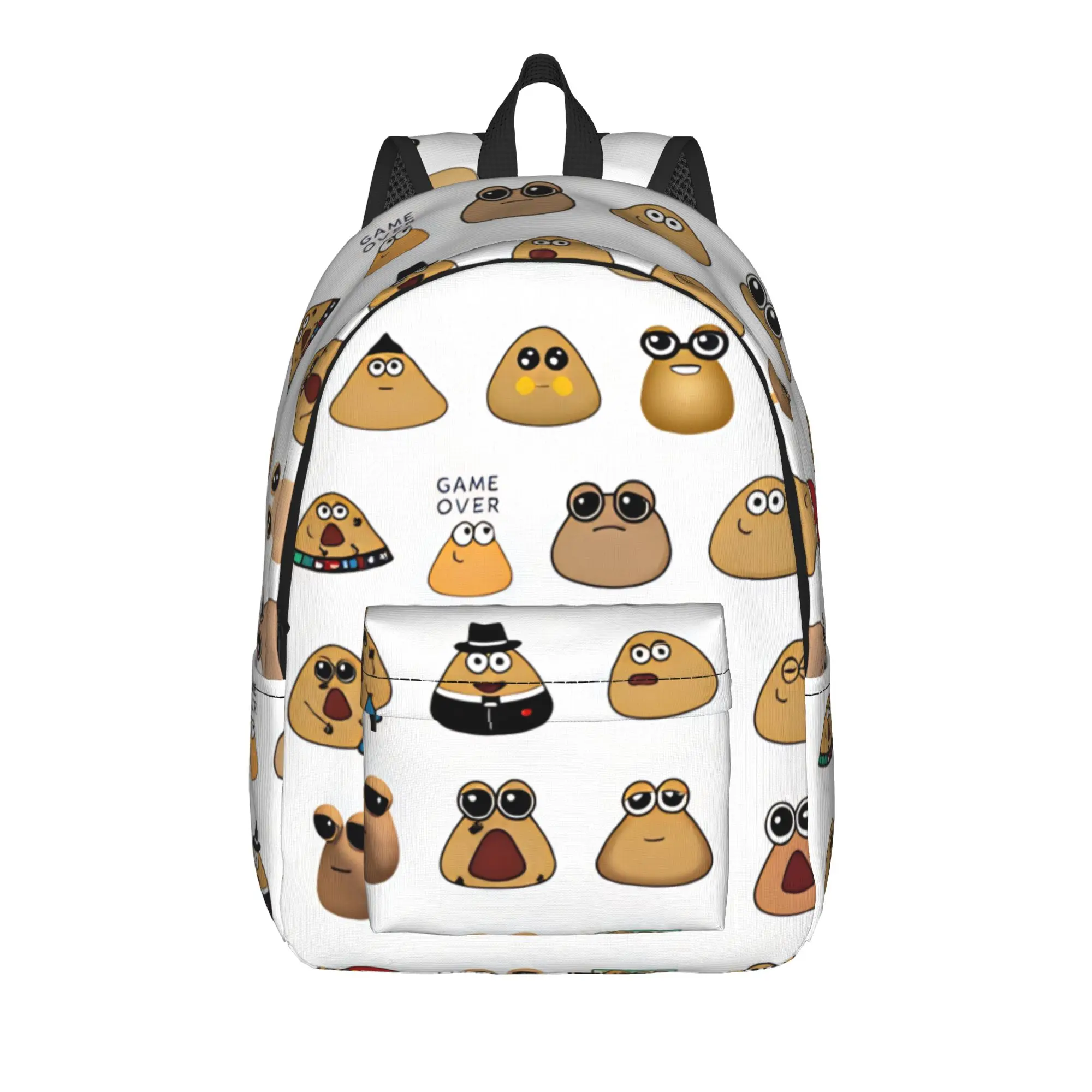 Pet Alien Pou Animated Television Backpack  University Backpacks Teen Aesthetic School Bags Designer Lightweight Rucksack