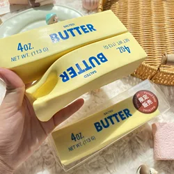 부드러운 터치의 치즈빵롤, 토스트 작은 조각, PU 푸드모델, 느린 리바운드, 상승형 DIY 핸드메이드 선물