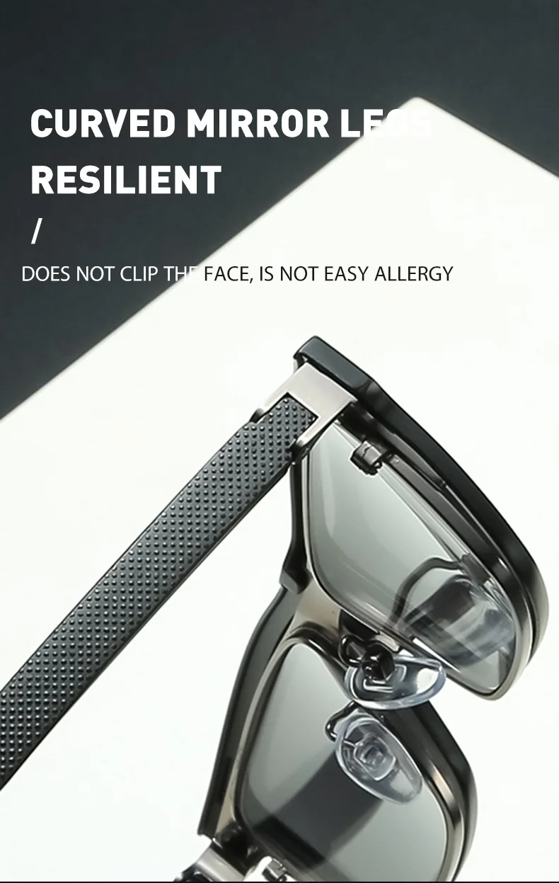 Vcka quadratische Myopie Brille Sonnenbrille 0,5 Magnet clip Männer Geschäfts frauen Legierung Vollformat benutzer definierte Optik Brillen-bis-10 – Detail 3