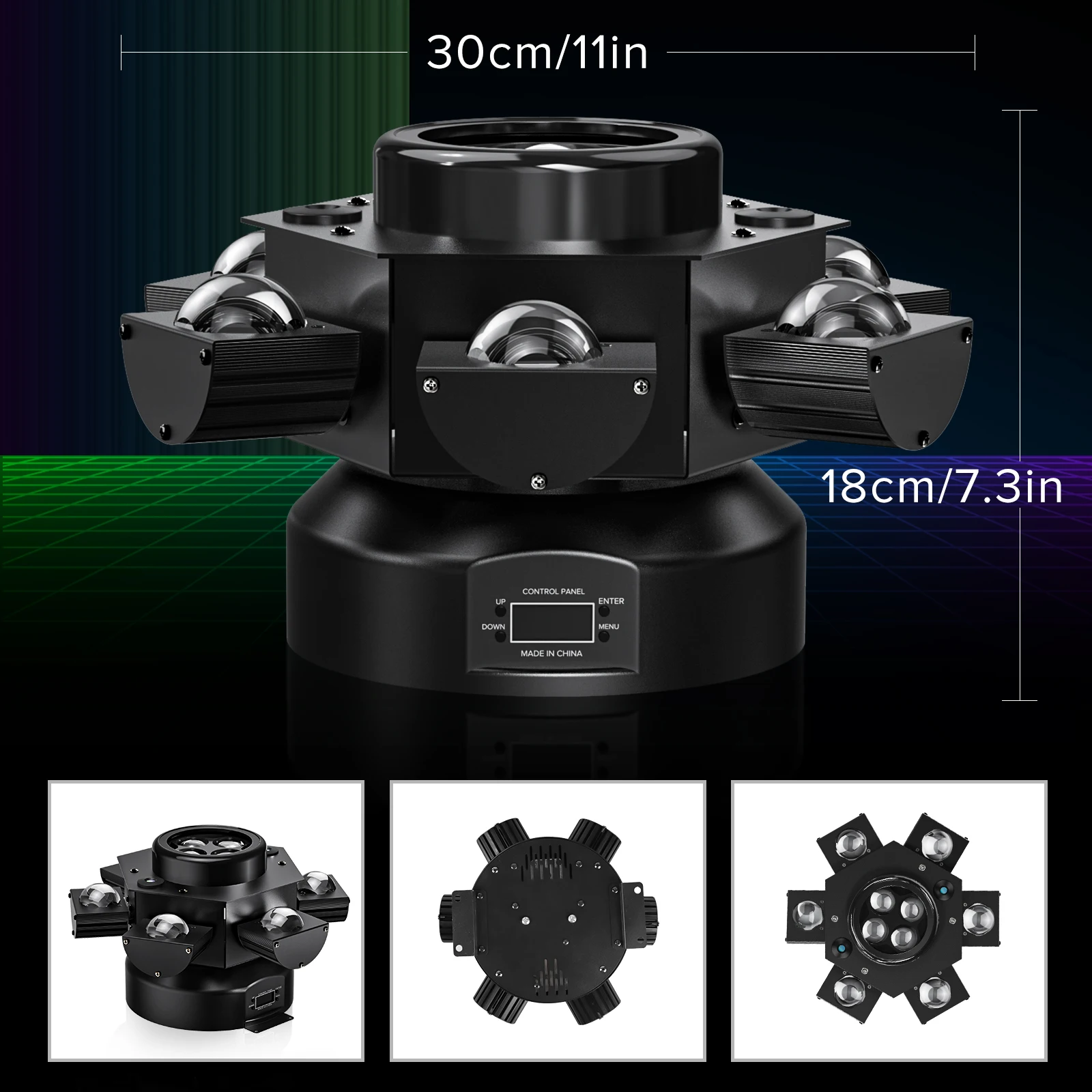 6 ramion 10 sztuk diod LED ruchoma głowica światło sceniczne RGBW oświetlenie DJ-skie aktywowane dźwiękiem DMX 512 dla dyskotekowego pubu muzycznego