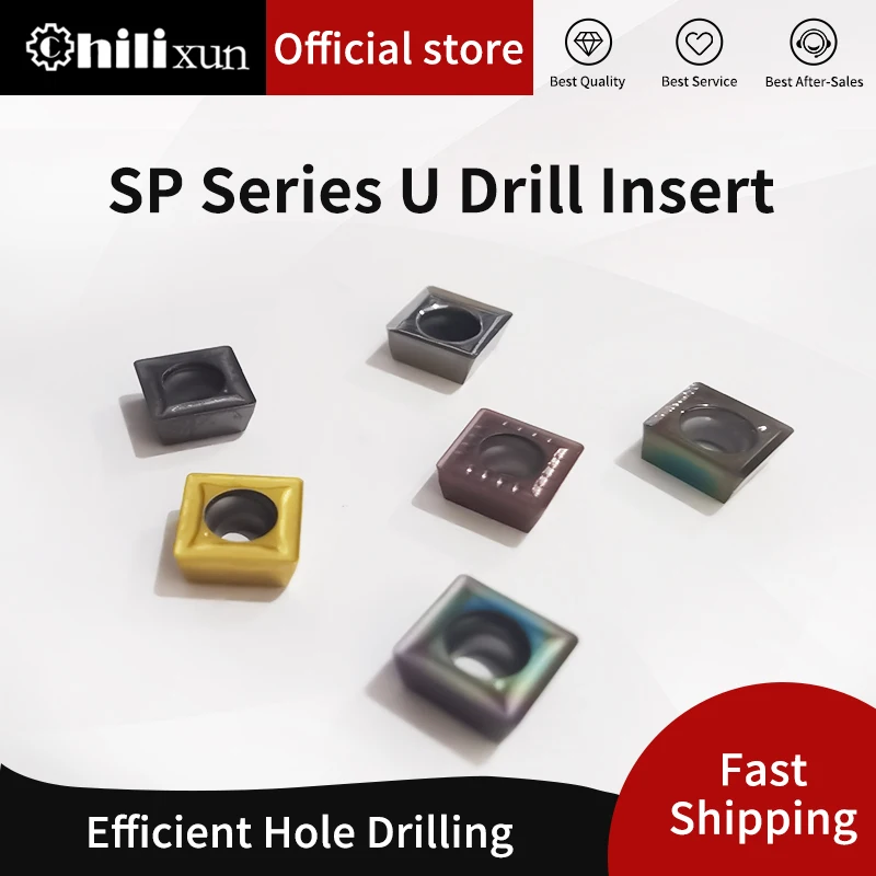 HILIXUN High Quality CNC Indexable Drill Tool Holder Replacement SP U-Drill Carbide Inserts