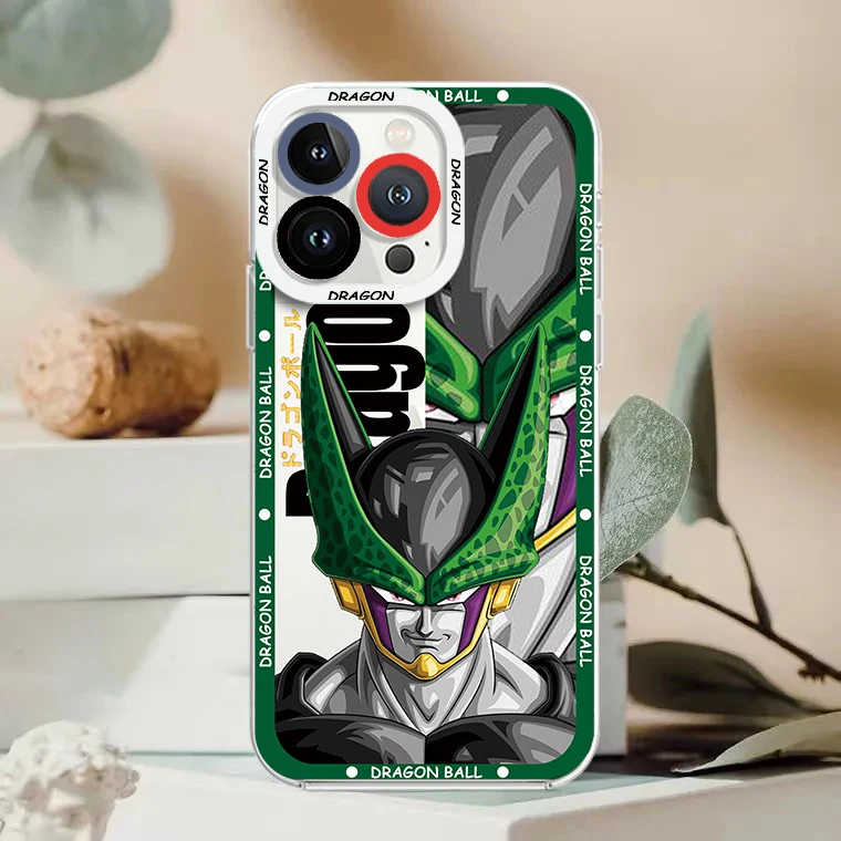 D-Dragon Ball Goku Fashion Etui na telefon do iPhone 15 14 13 12 11 Mini XS XR X Pro MAX 8 7 Plus Angel Eyes Transparent Cover