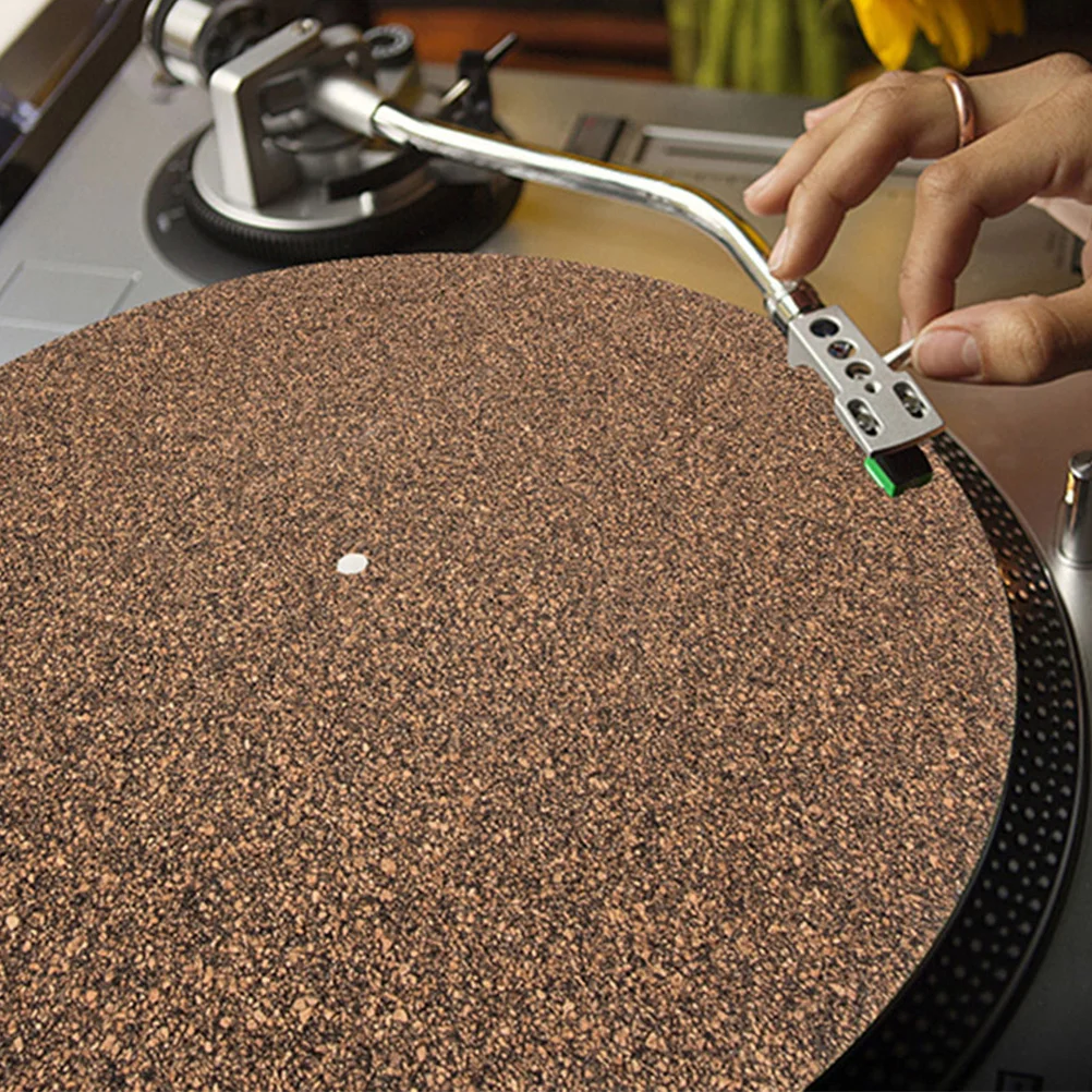 

3pcs Cork Turntable Slipmat Vinyl Record Player Mat Durable Shock Absorption Sound Insulation Pad For Dj Turntables Record