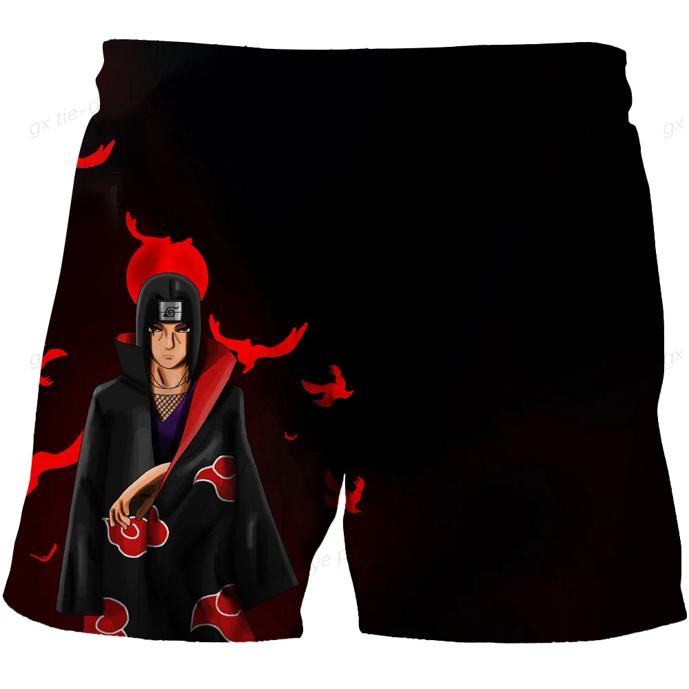 

2025 Boys Beach Shorts Naruto Graphic 3D Printed Fun Pattern Surfboard Shorts Casual Summer Vacation Oversized Cool Sports Pants