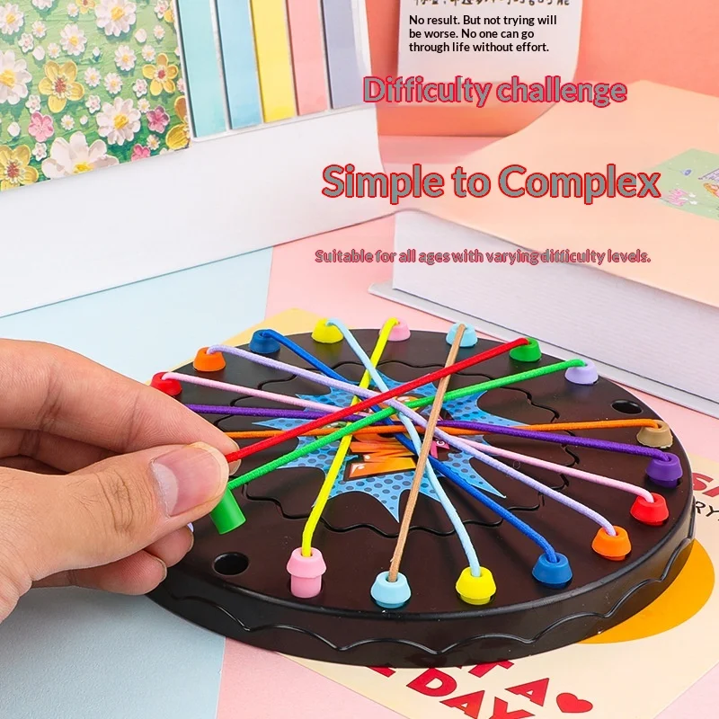 Children's Rope-Pulling Puzzle Challenge: Logical Thinking Training for Fun Parent-Child Interaction, Suitable for Boys and Girl