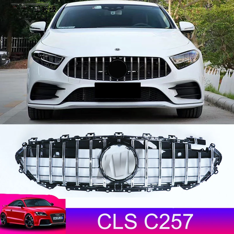 2019+ C257 Front Bumper Grille For merced CLS Class W257 Grid CLS300 CLS350 CLS450 CLS500 CLS W218 Front Bumper Grille X257 Grid