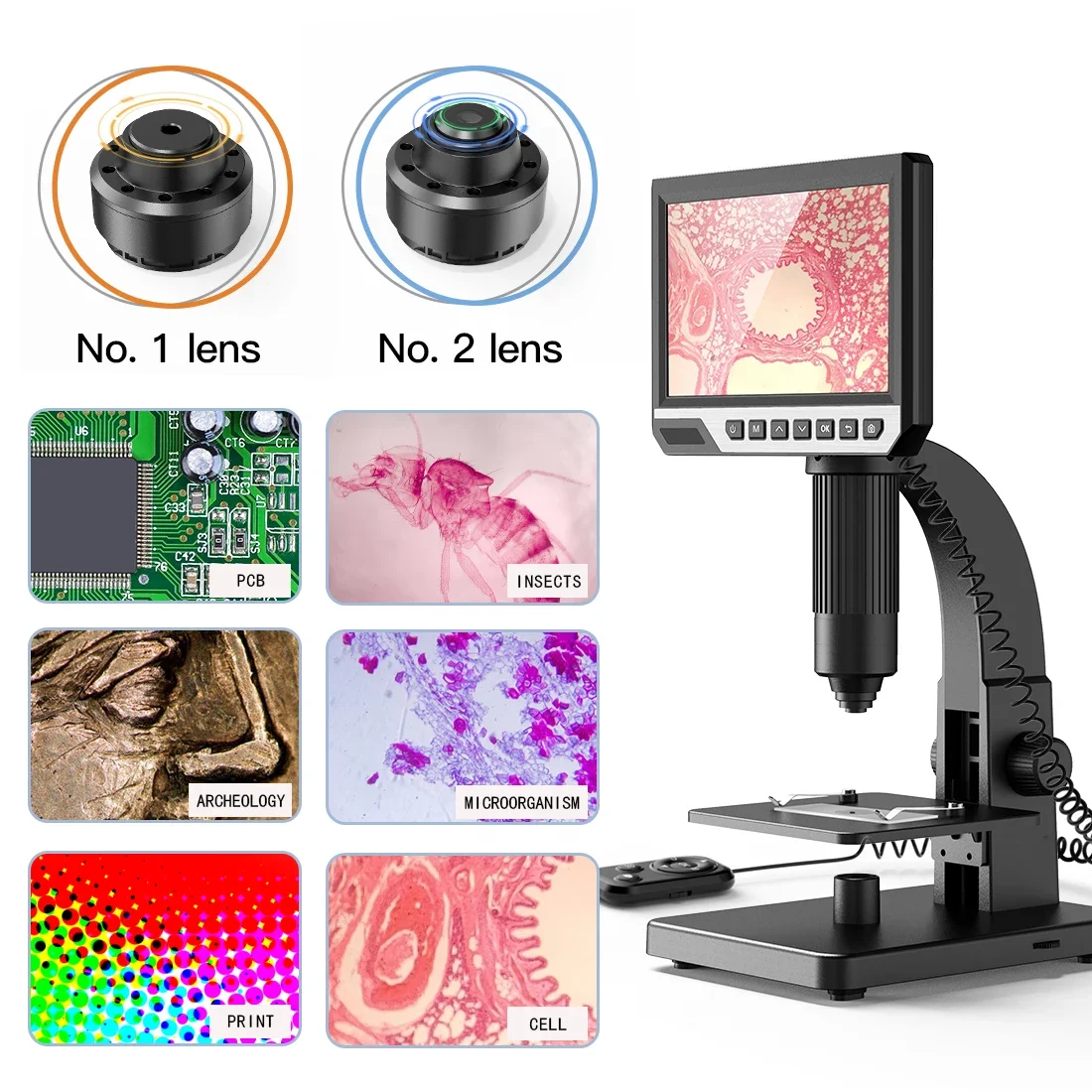 Meten van elektronenmicroscoop Diamanten sieraden PCB Mobiele telefoonreparatie Beginnersmuntmicroscopen met Micro Scope Camera