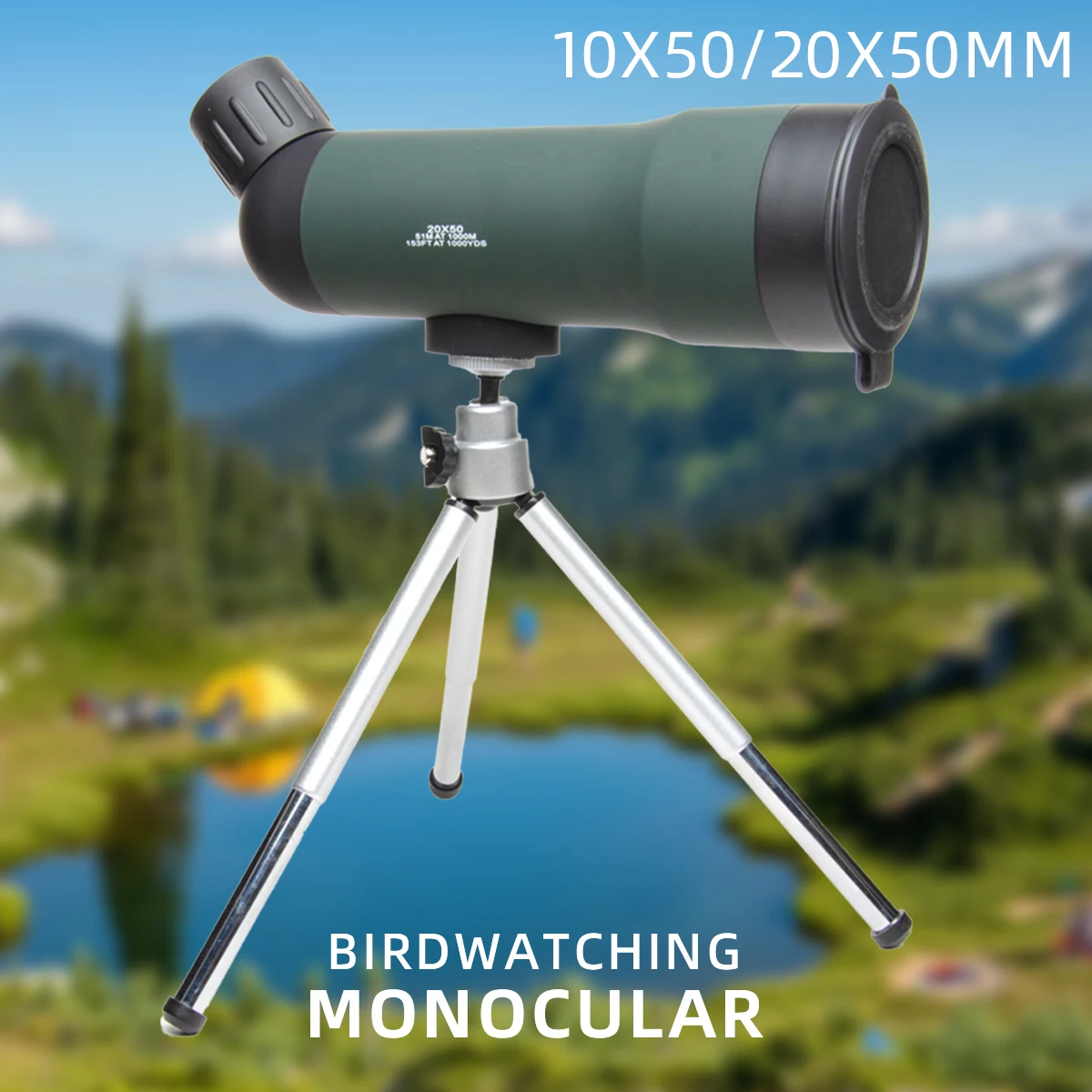 

20X50 Professional Outdoor Birdwatching Telescope Optical Lens Monocular Waterproof Telescope for Hiking Camping Telescope